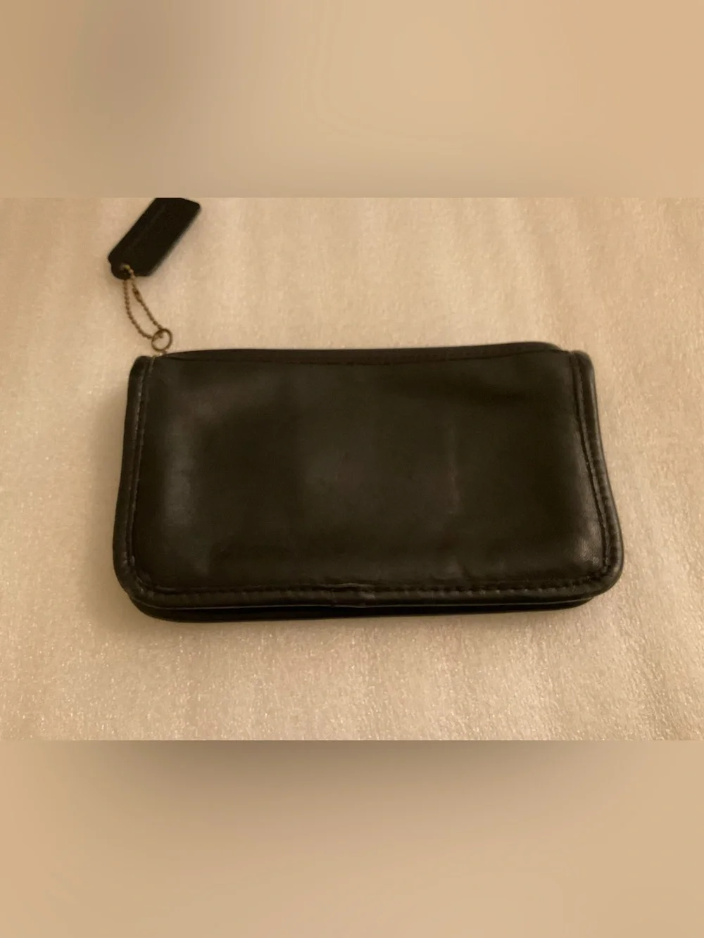 COACH VNTG CR COSMETIC POUCH LATE 70s EARLY 80s TICKING STRIPE ORIGINAL HANGTAG - Picture 1 of 11